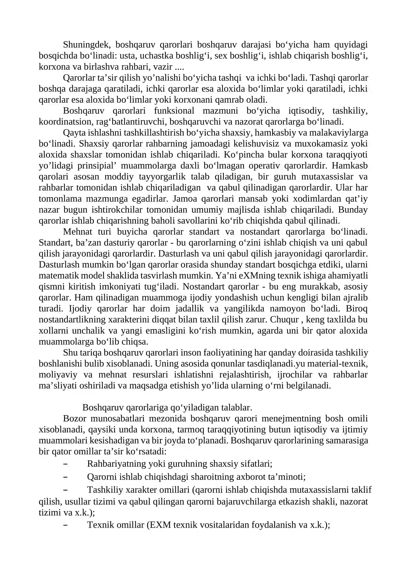 Boshqaruv qarorlari. Strategik boshqaruv va rejalashtirish 3