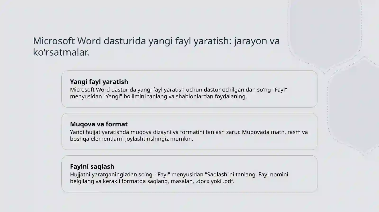 Microsoft Word dasturi 3
