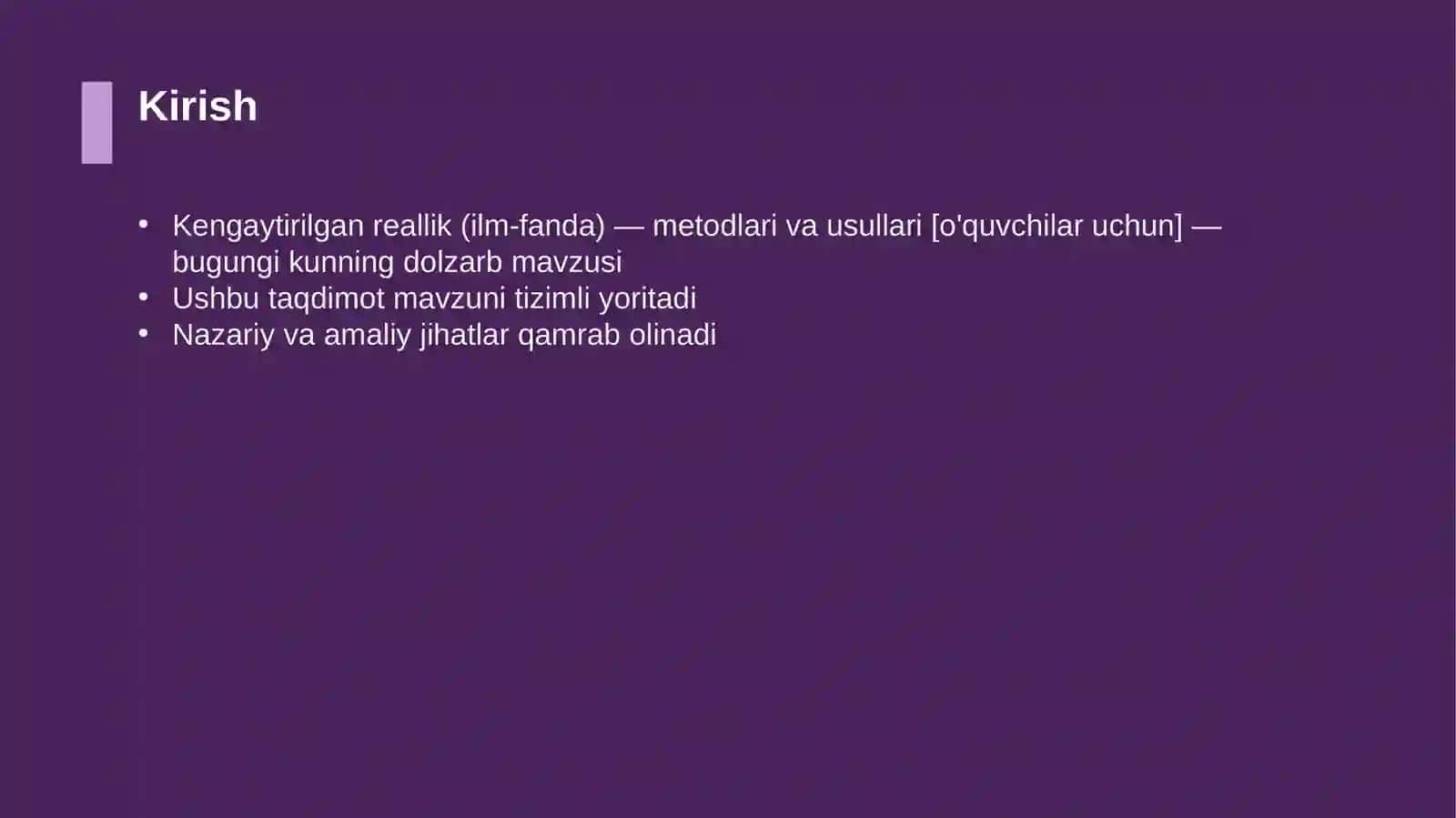 Kengaytirilgan reallik (ilm-fanda) — metodlari va usullari [o'quvchilar uchun] 3