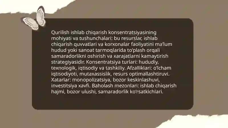 Qurilish ishlab chiqarish konsentratsiyasi 3
