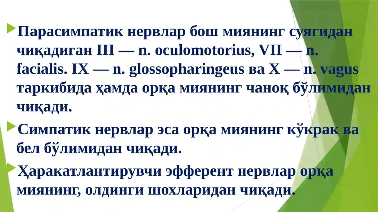 M-ХОЛИНОРЕЦЕПТОРЛАРГА ТАЪСИР ЭТУВЧИ МОДДАЛАР 3