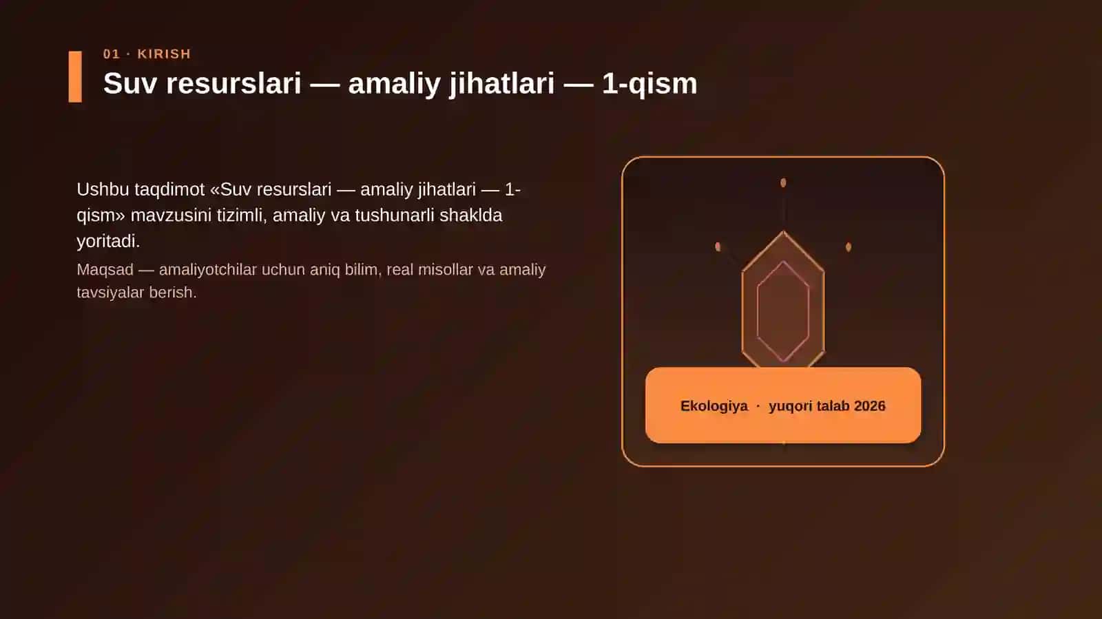 Suv resurslari — amaliy jihatlari — 1-qism 3