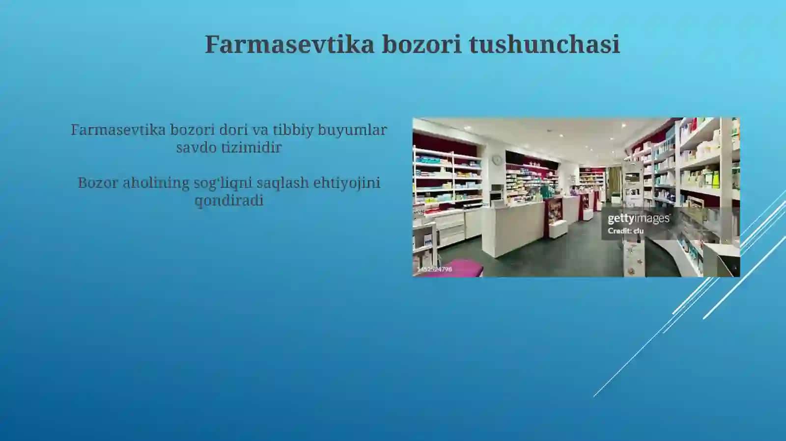 Farmasevtika bozori dori va tibbiy buyumlar savdo tizimi 3
