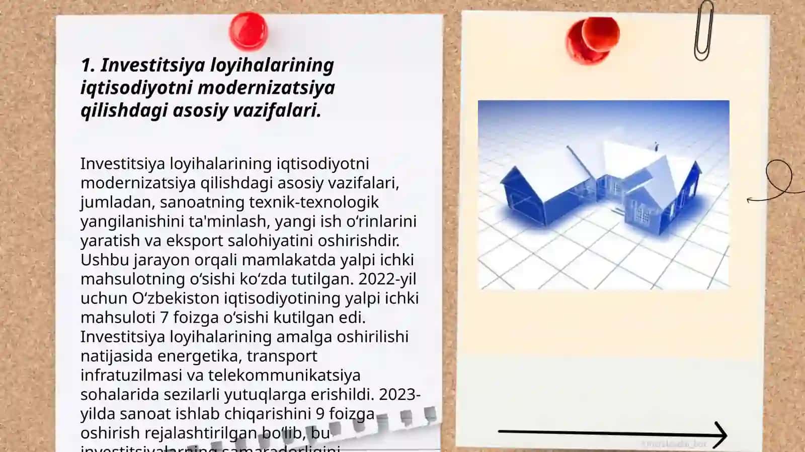 Iqtisodiyotni modernizatsiya qilishda investitsiya loyihalarining roli va ahamiyati 3