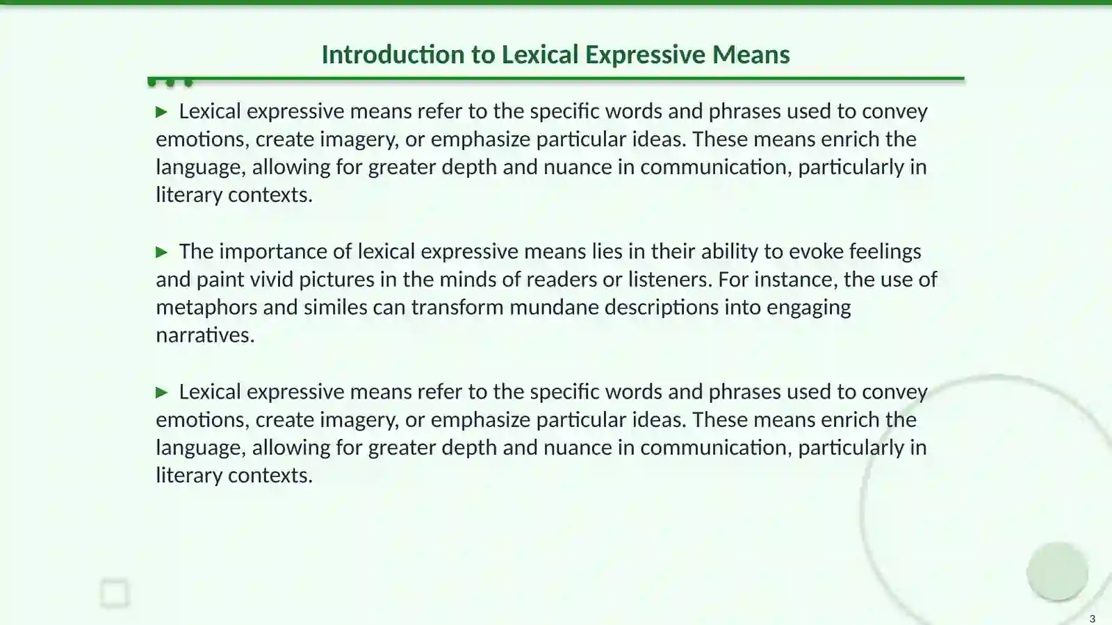 Lexical expressive means and stylistics devices 3
