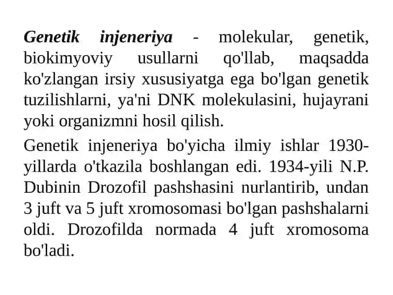 GENETIK INJENERIYA VA BIOTEXNOLOGIYA 3