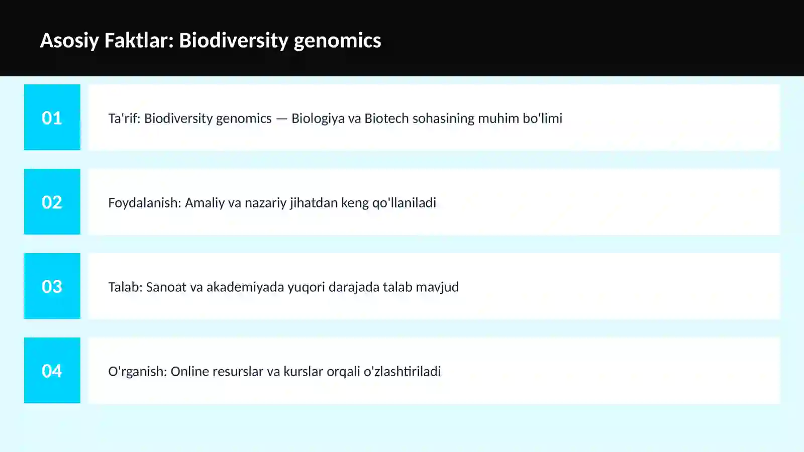 Biodiversity genomics 3