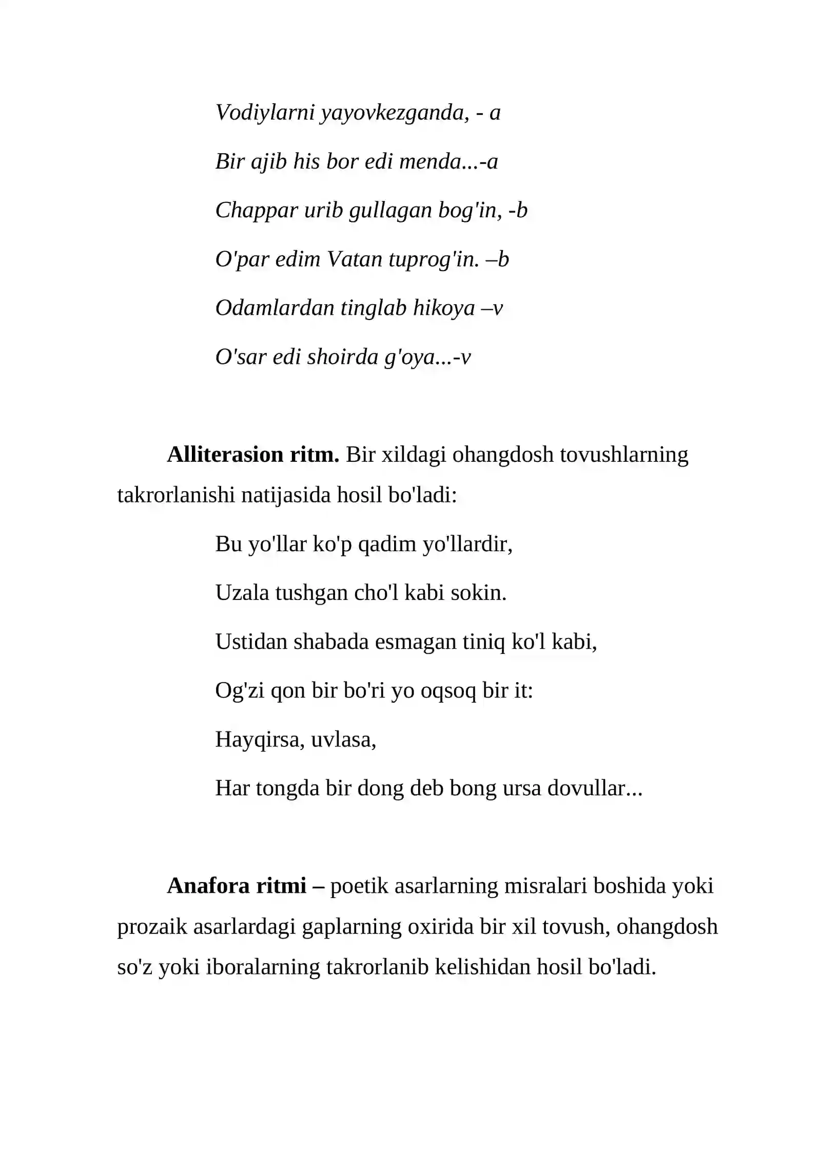 RITM SHE`RIY NUTQNING BOSH ALOMATI 3
