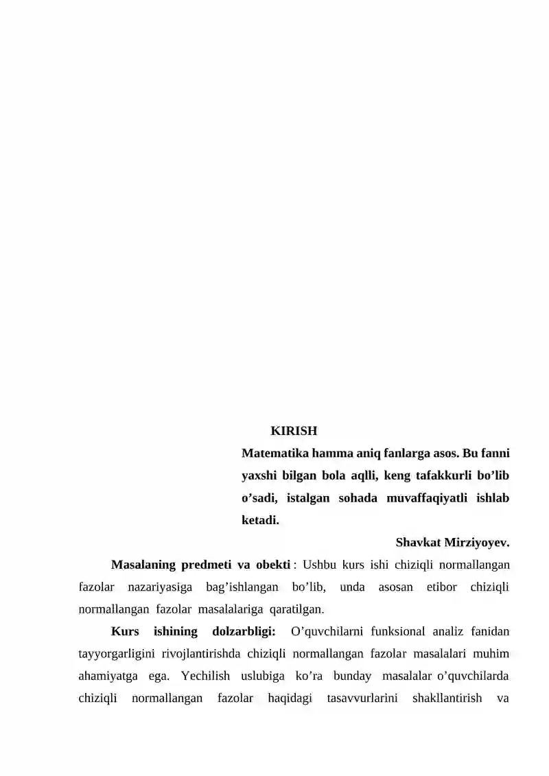 Chiziqli normalangan fazolar 3