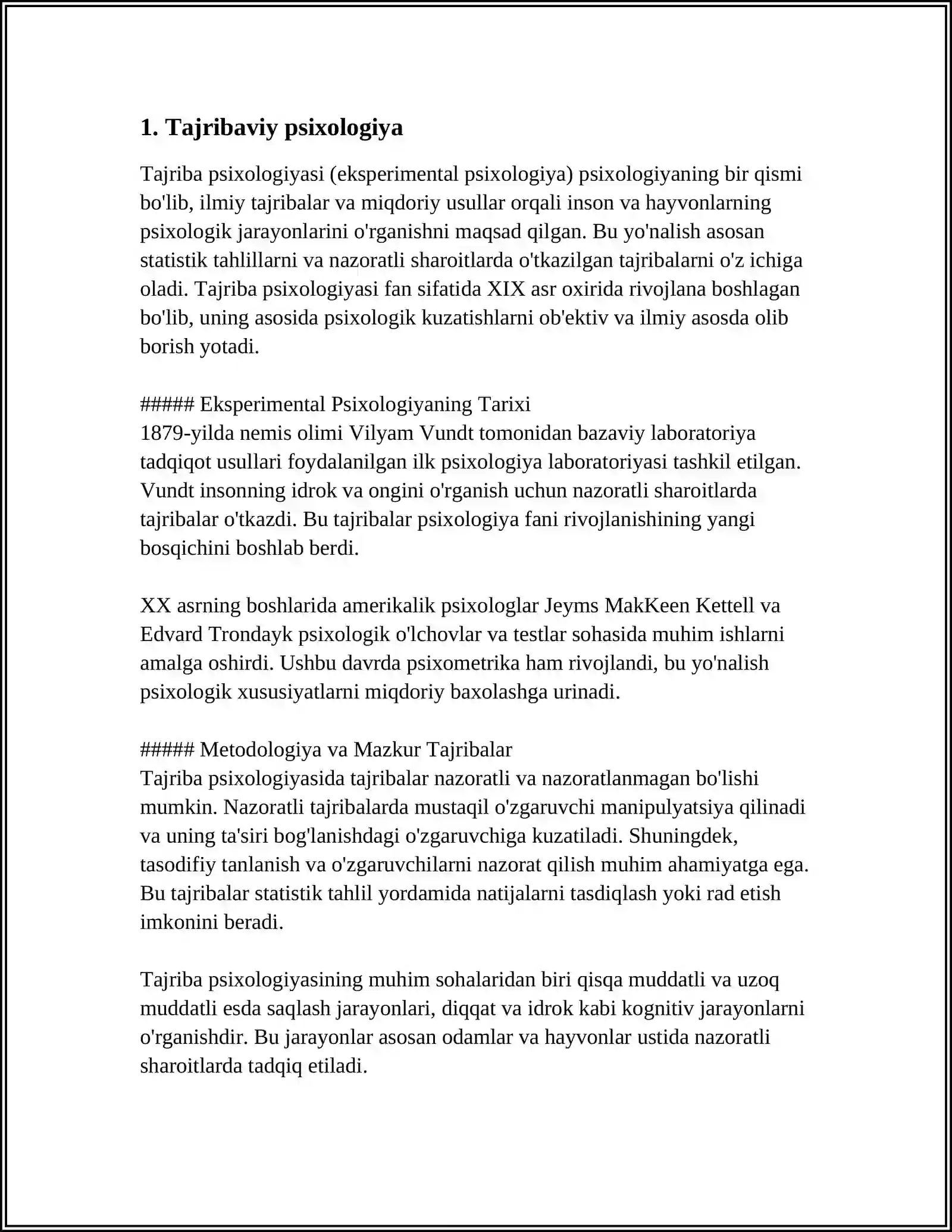 ZAMONAVIY PSIXOLOGIYANING IZLANISH USULLARI 3