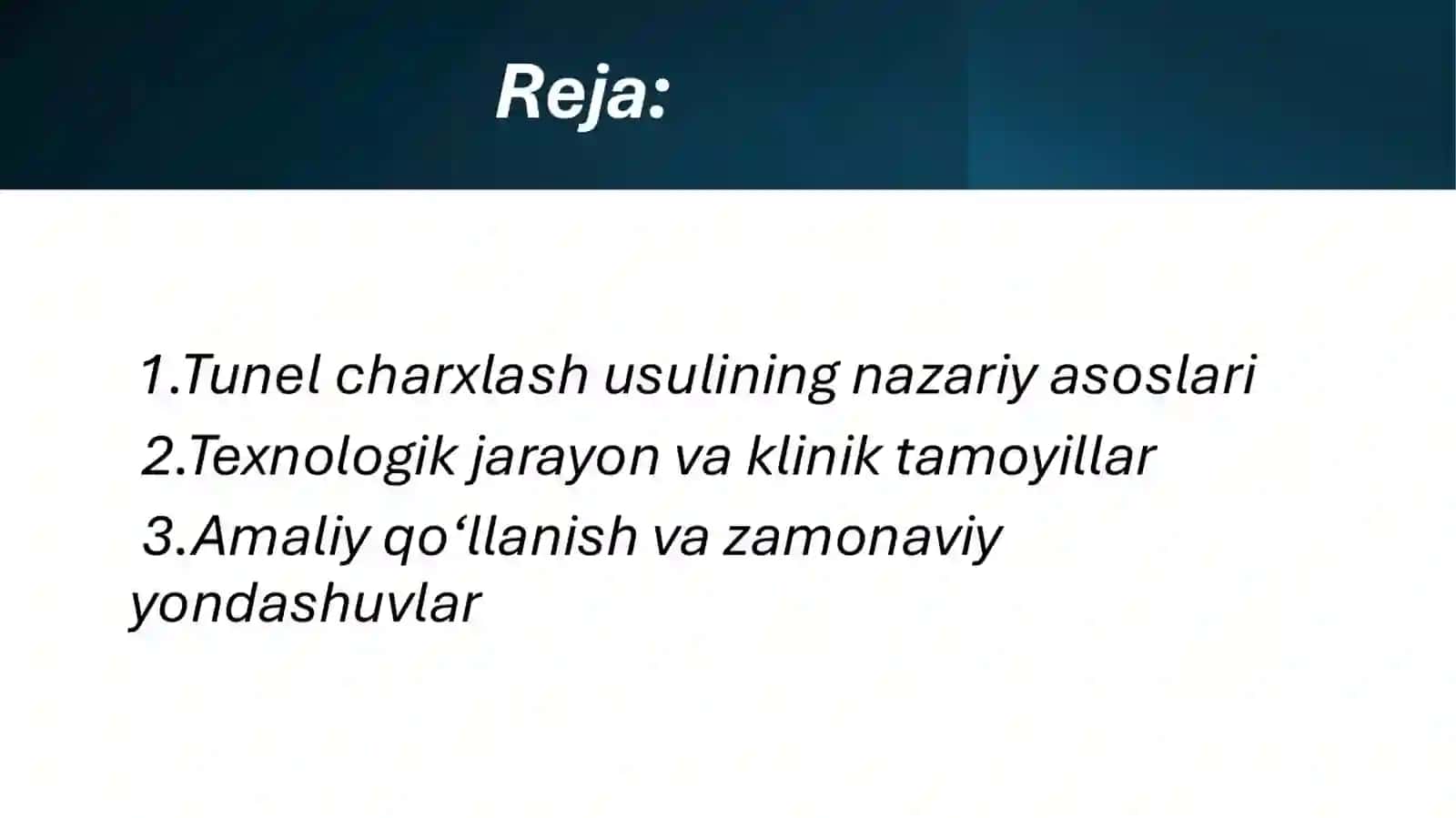 Tunel charxlash usuli 3