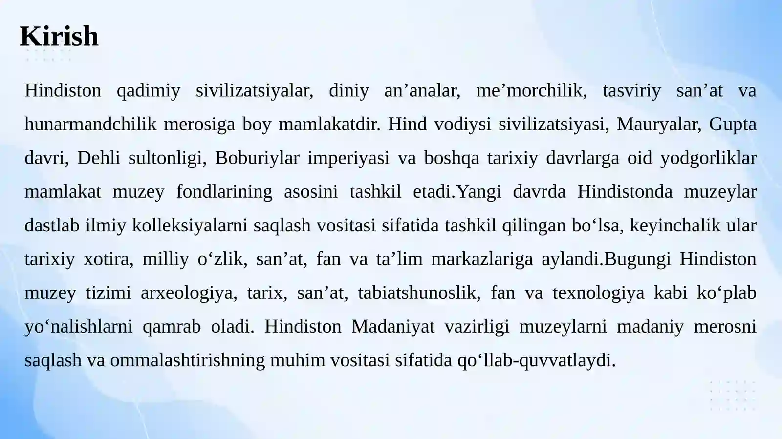 Yangi davrda Hindiston muzeylari 3