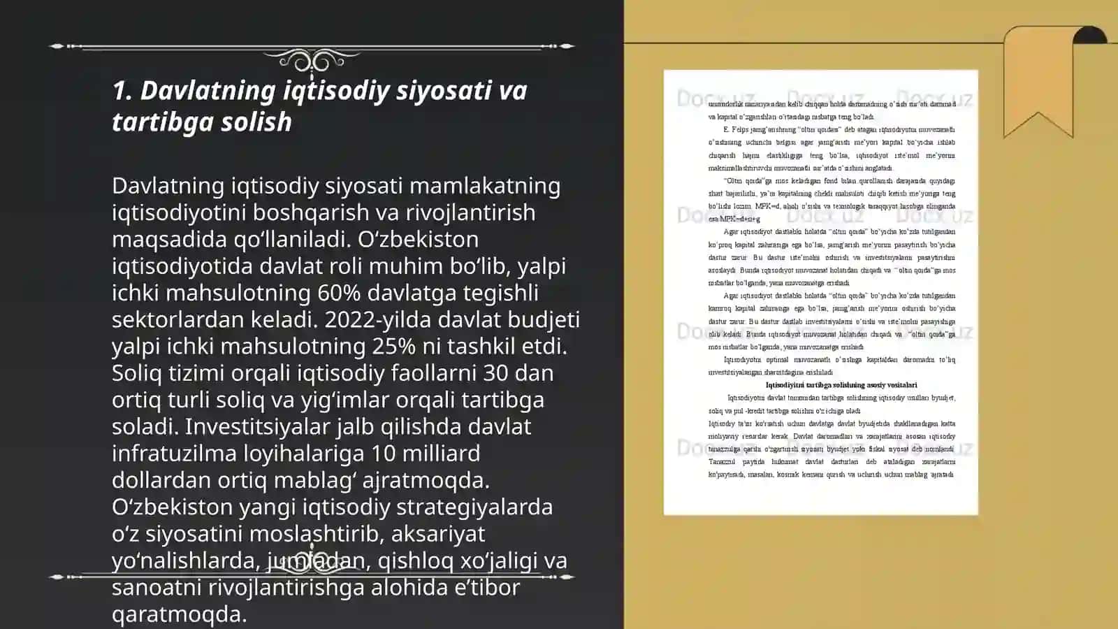 Davlatning iqtisodiy siyosati va tartibga solish 3