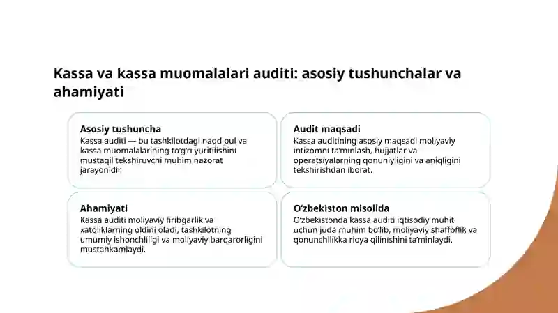 Kassa va kassa muomalalari auditi 3