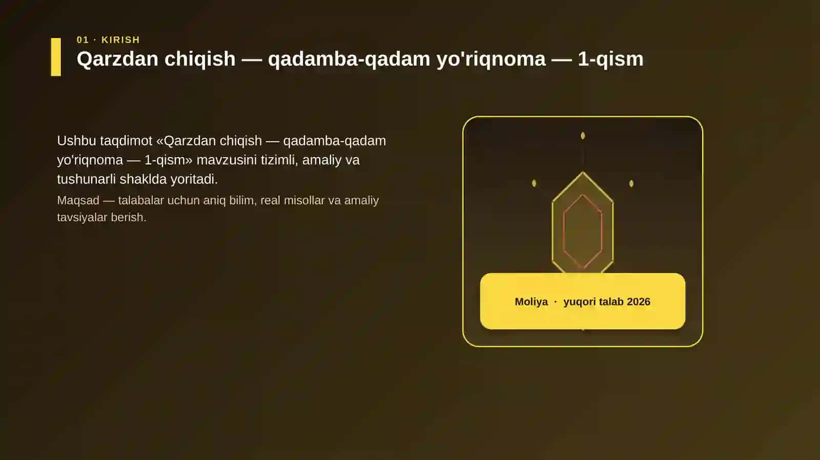Qarzdan chiqish — qadamba-qadam yo'riqnoma — 1-qism 3
