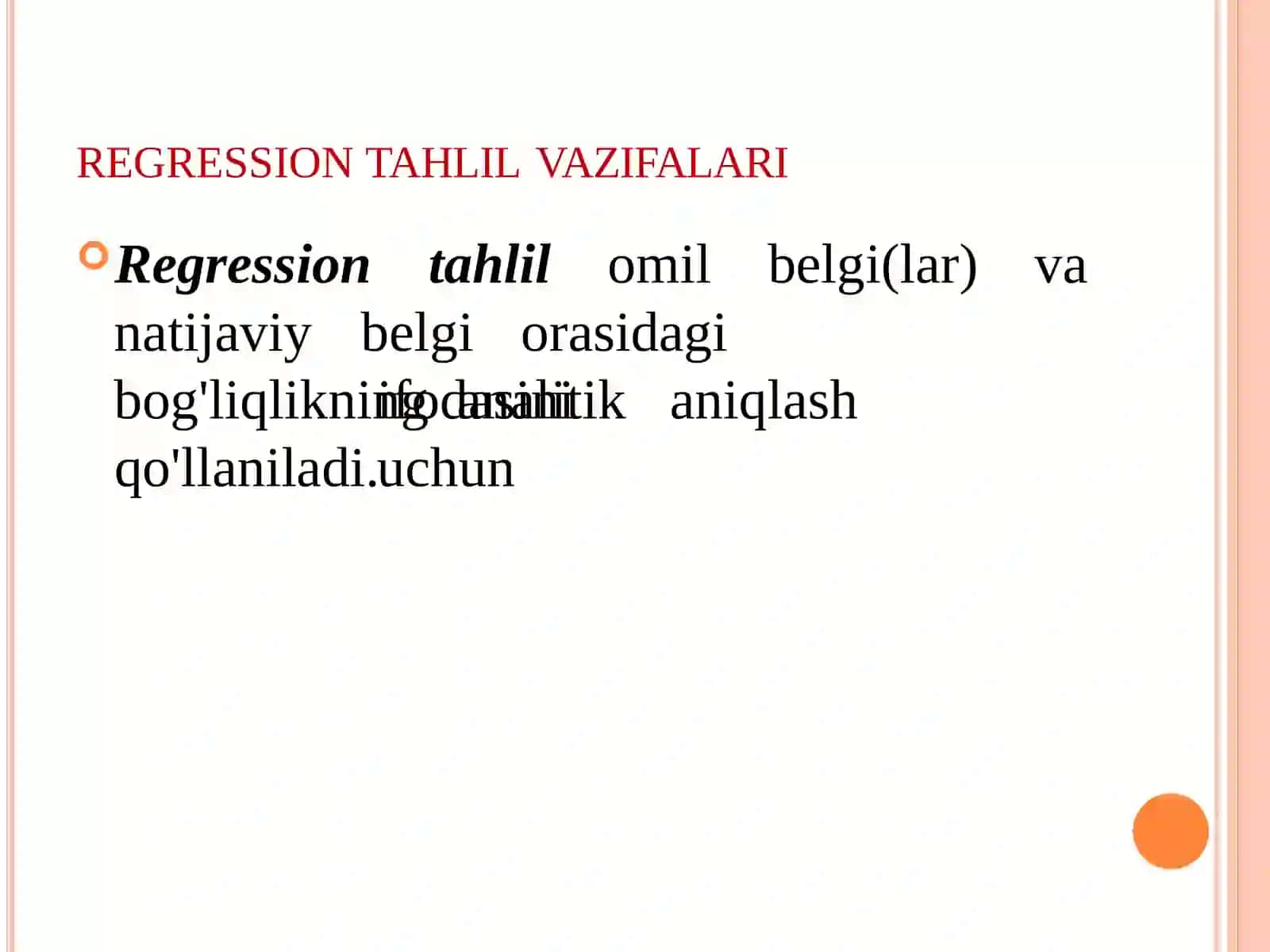 Regression va korrelyasion taxlil 3