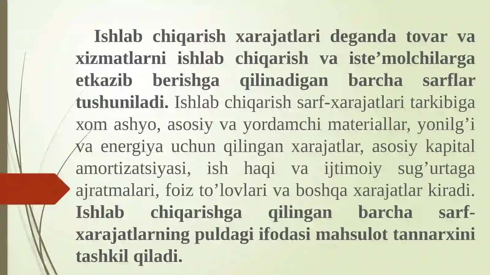 IQTISODIY HARAJATLAR VA FOYDA 3