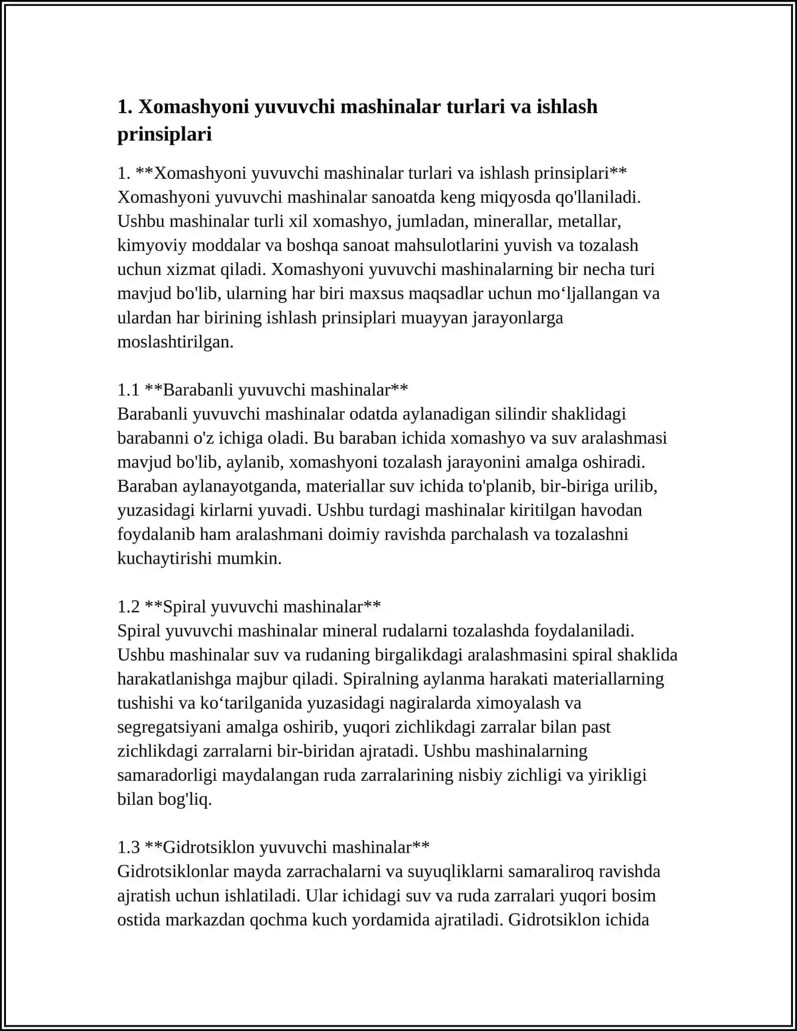 Xomashyoni yuvuvchi mashinalar 3