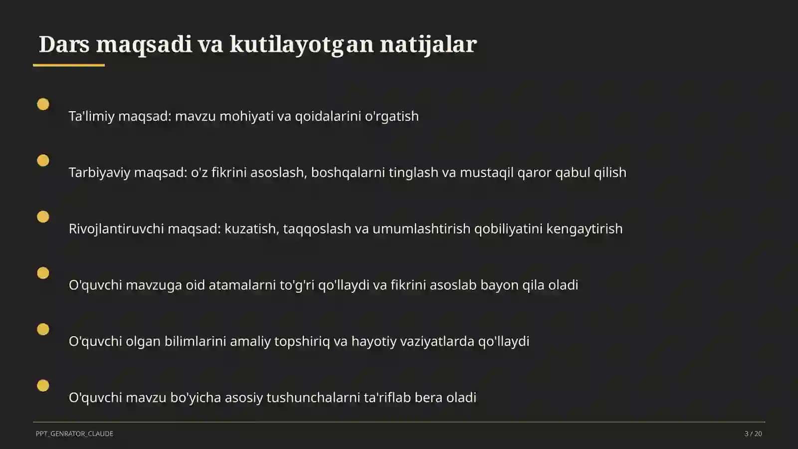 Matematika darsi takrorlash uchun 3