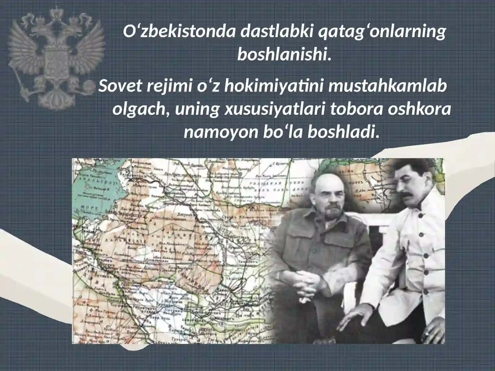 Sovet okimiyatining O‘zbekistondagi qatag‘onliksiyosatiuning mohiyati va oqibatlari 3