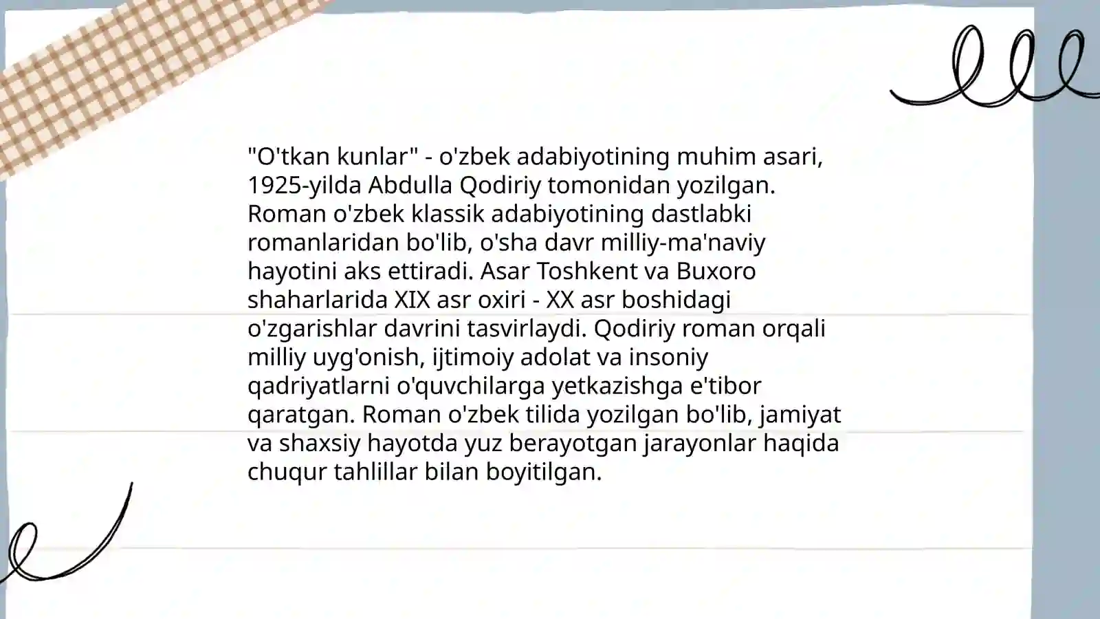 O'tkan kunlar 3