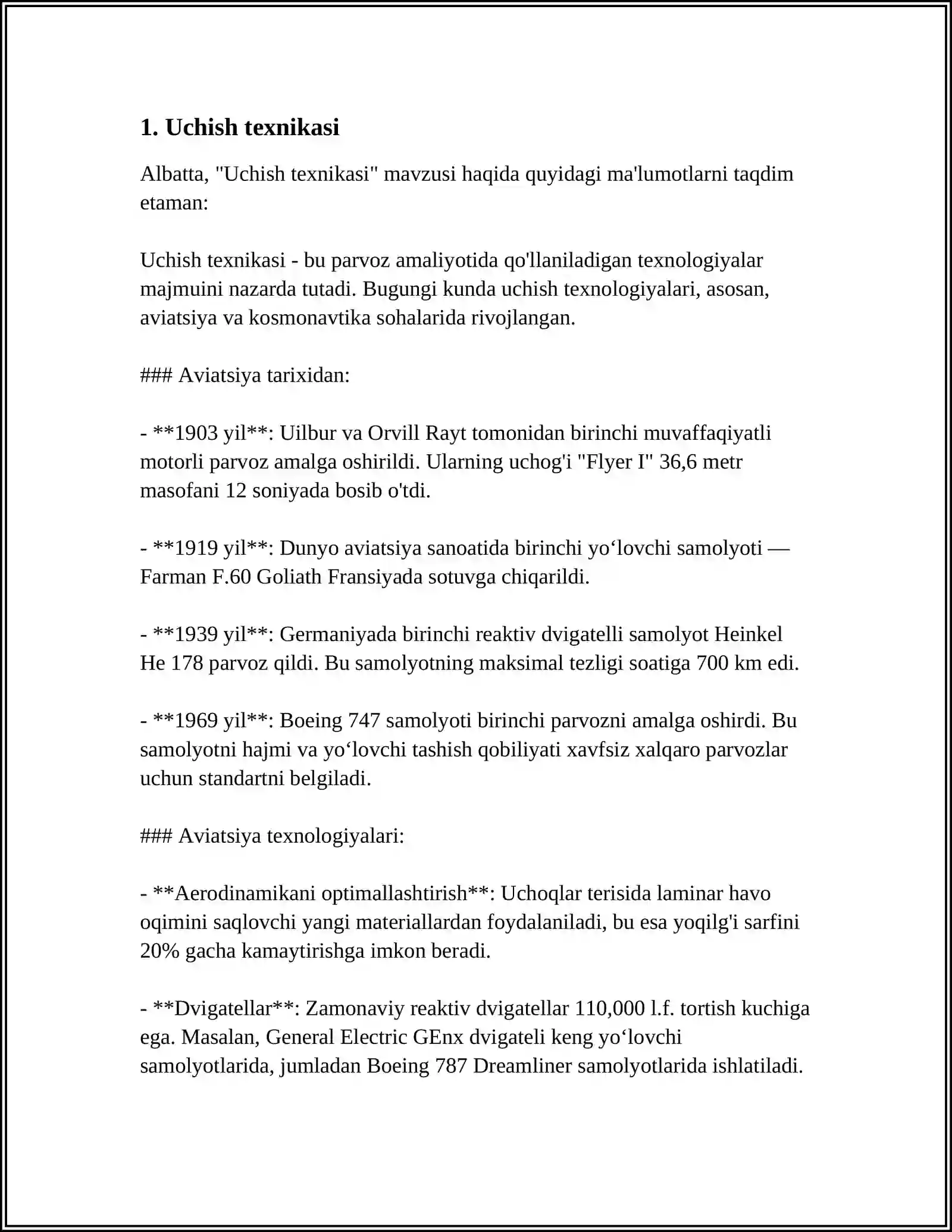 Uchish texnikasi 3