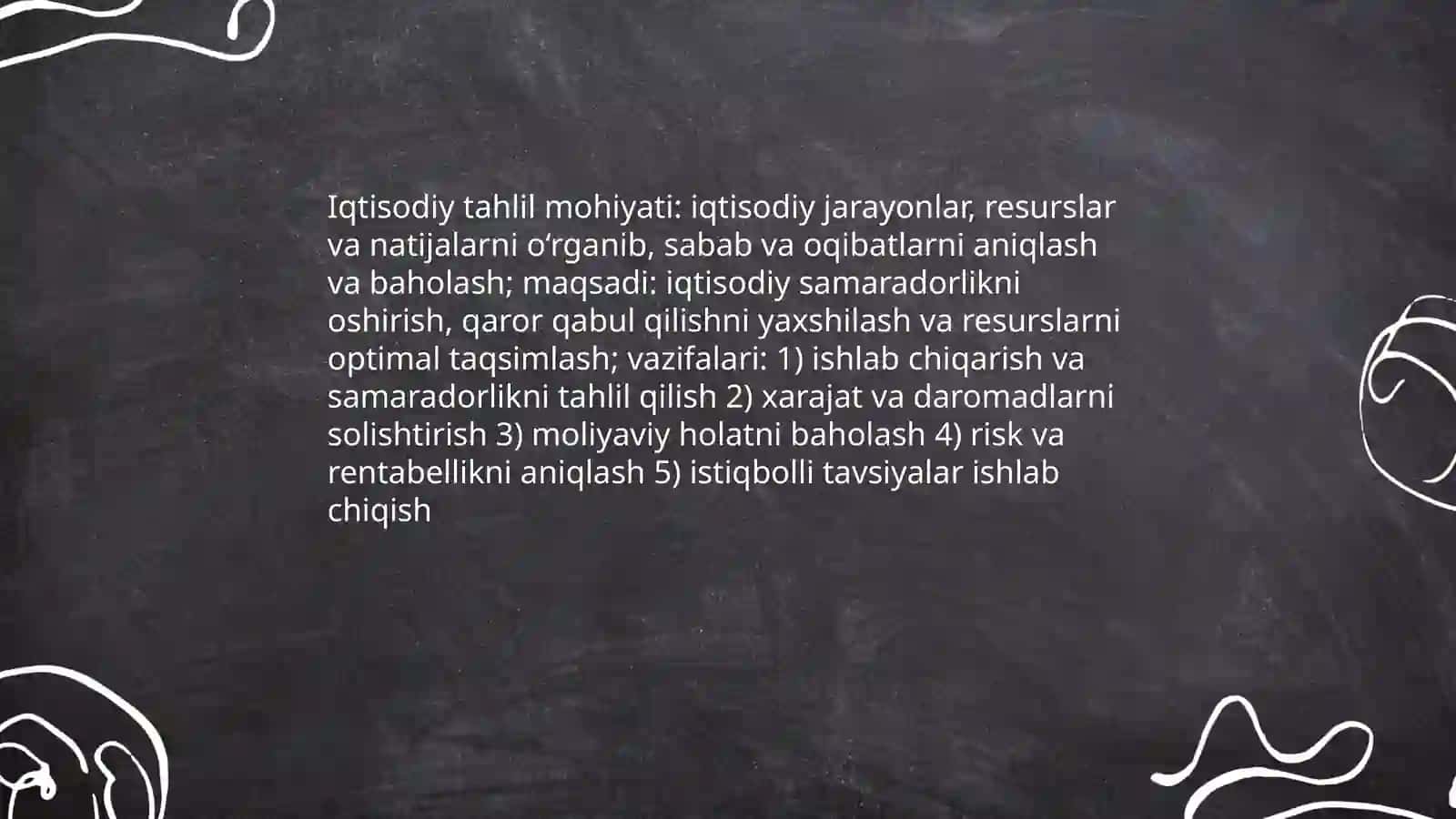 Iqtisodiy tahlilning mohiyati, maqsadi va vazifalari 3