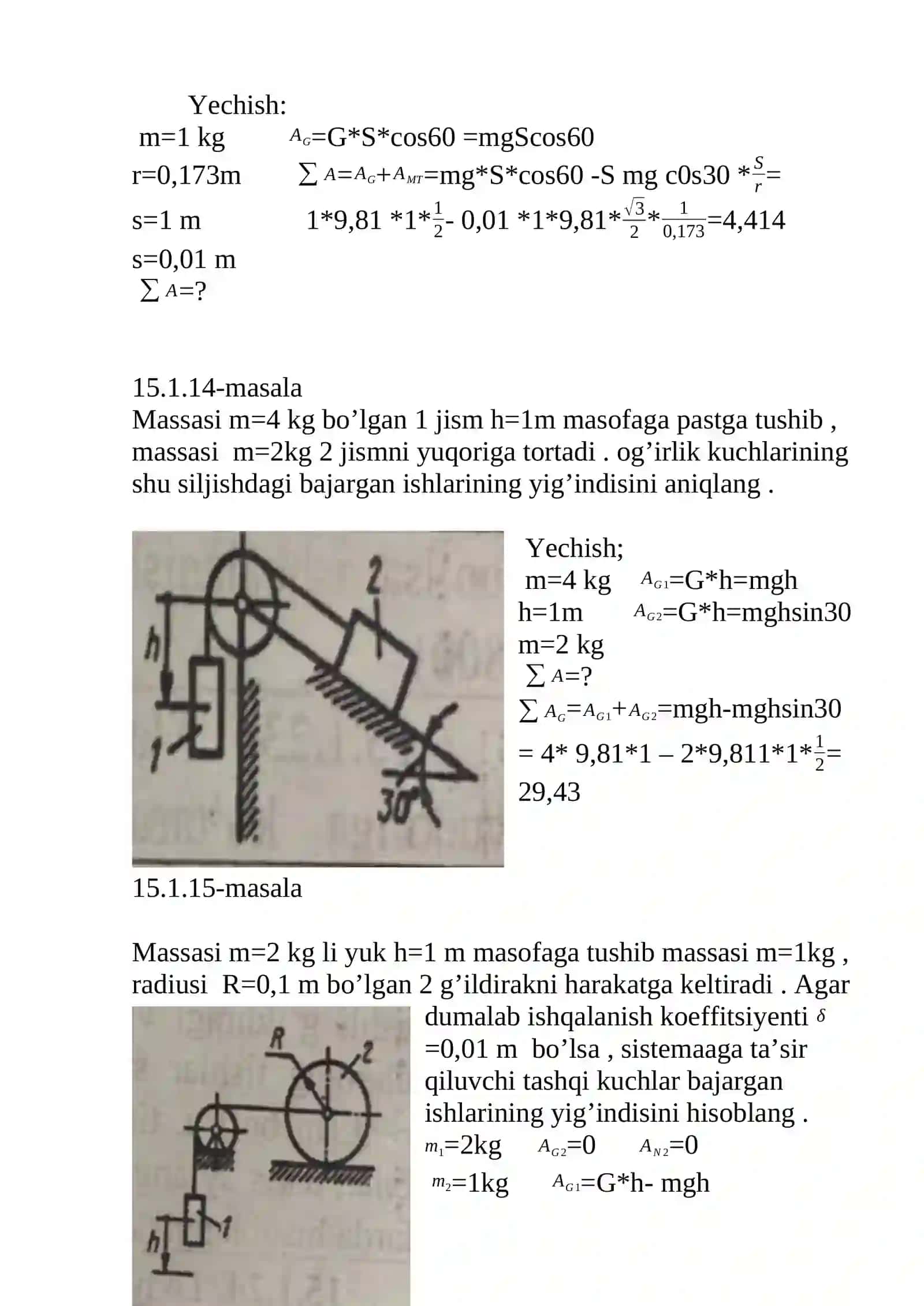 Nazariy mehanika fanidan tayyorlagan mustaqil ishisi 3