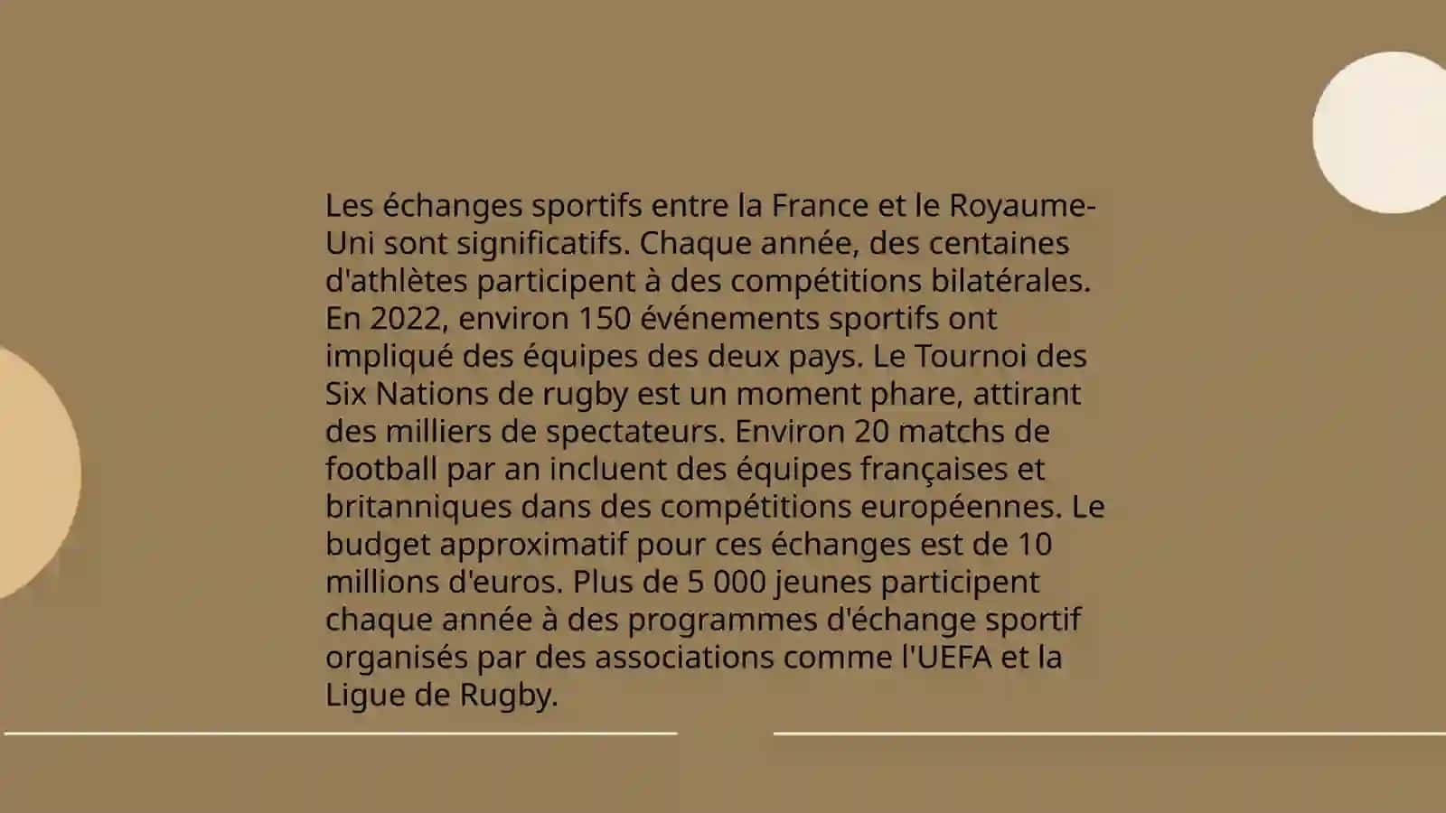 Les relations culturelles et sportives entre la France et d’autres pays 3