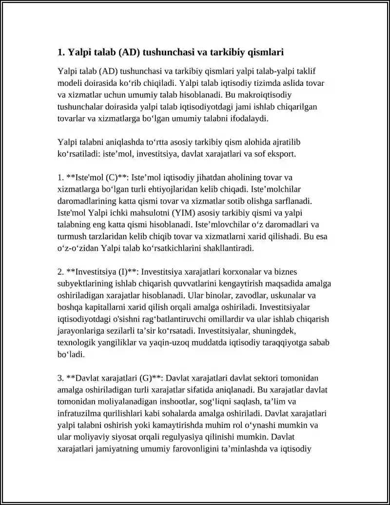 YALPI TALAB -YALPI TAKLIF MODELI 3