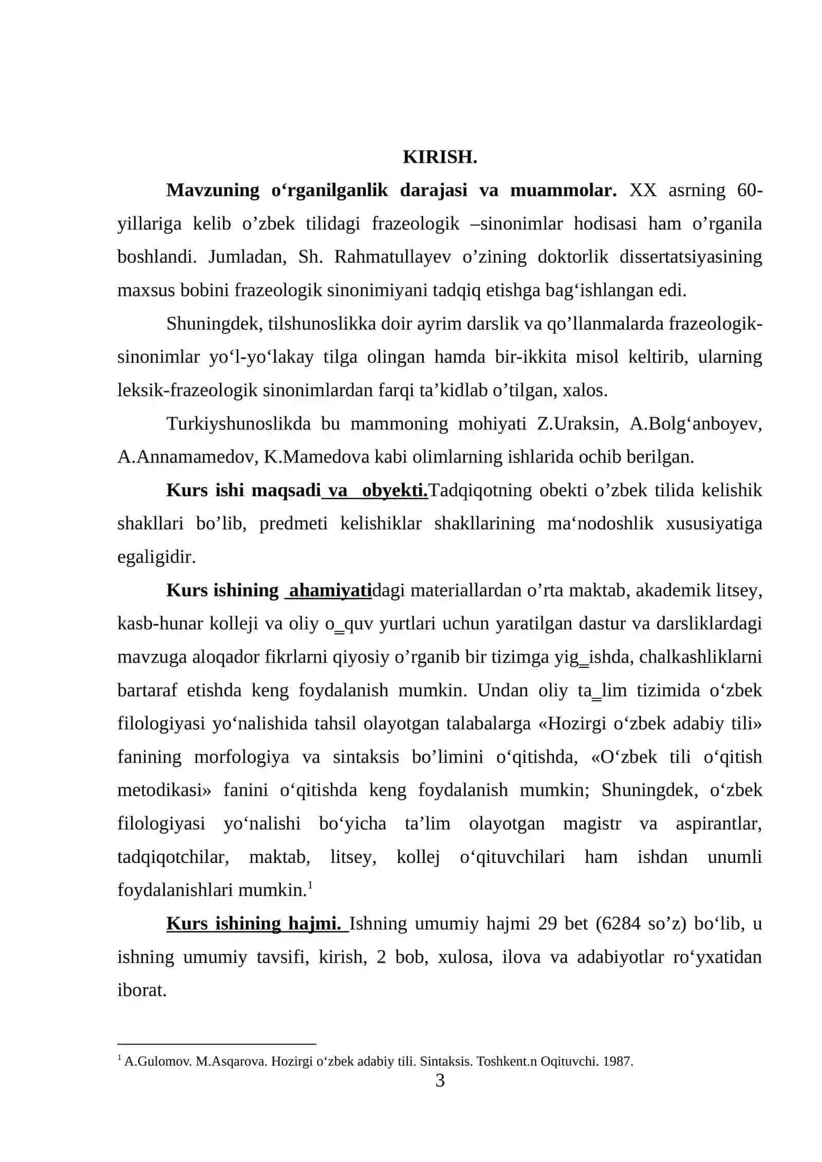 “O’zbek tilshunosligida sinonimiya hodisasining o’rganilishi” kurs ishi 3