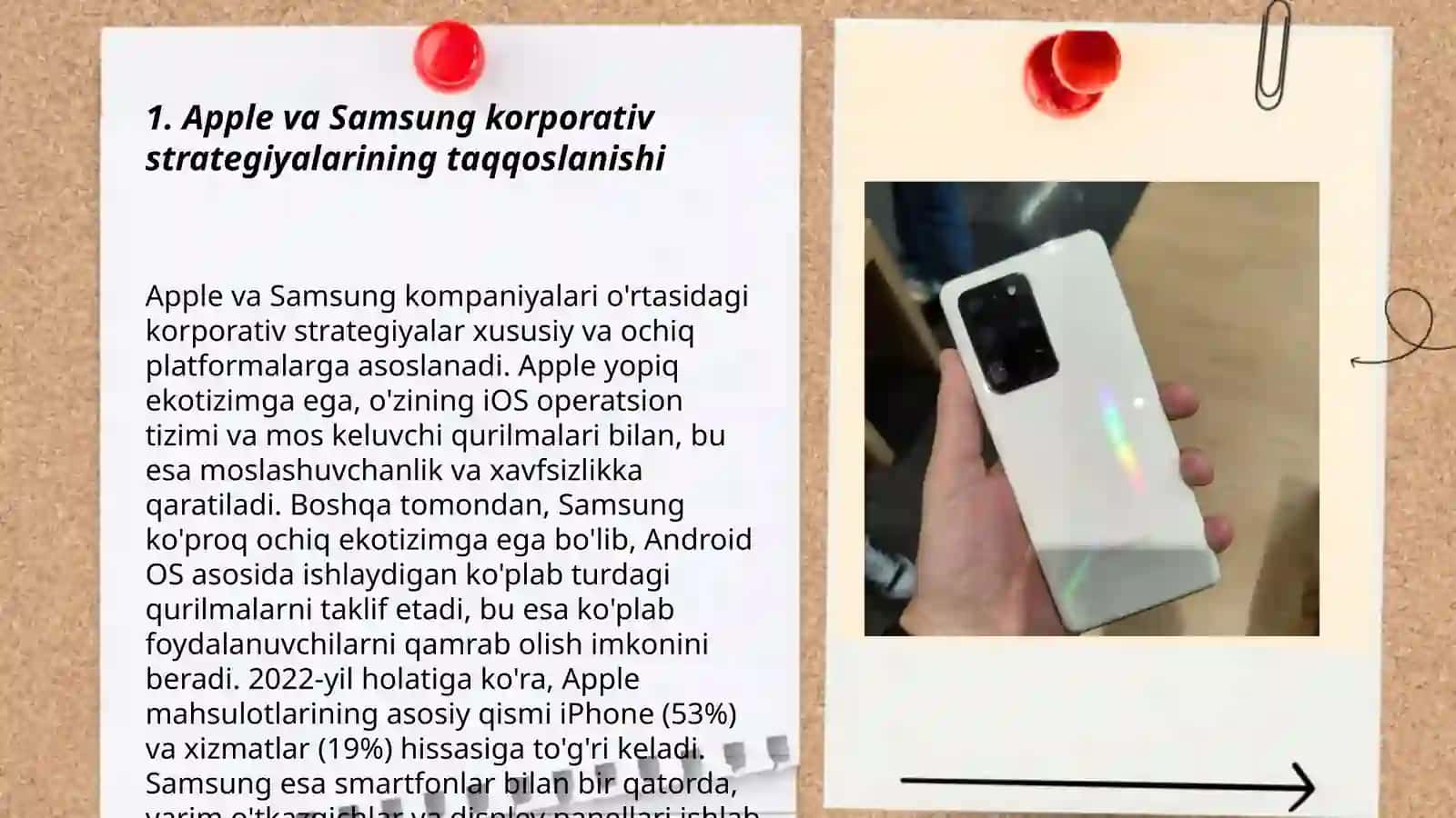 Apple ham Samsung kopmaniyalari rivojlanish evolyutsiyasi va faoliyatining o'zaro solishtirma tahlili 3