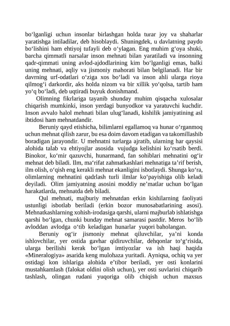 BERUNIYNING ASARLARIDA KISHILIK EHTIYOJI, MEHNAT VA HUNAR MASALALARI 3