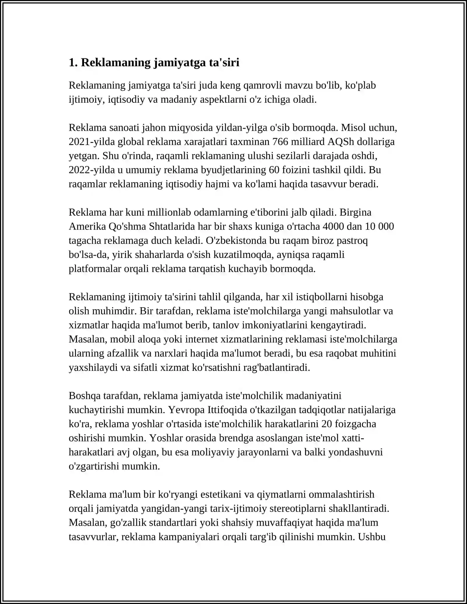 REKLAMANING IJTIMOIY MOHIYATI 3