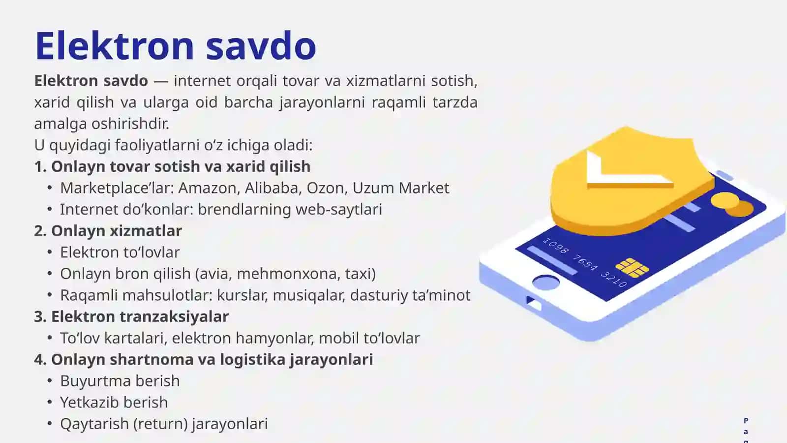 Elektron savdoning o’sishi va unga xos muammolar tahlili 3