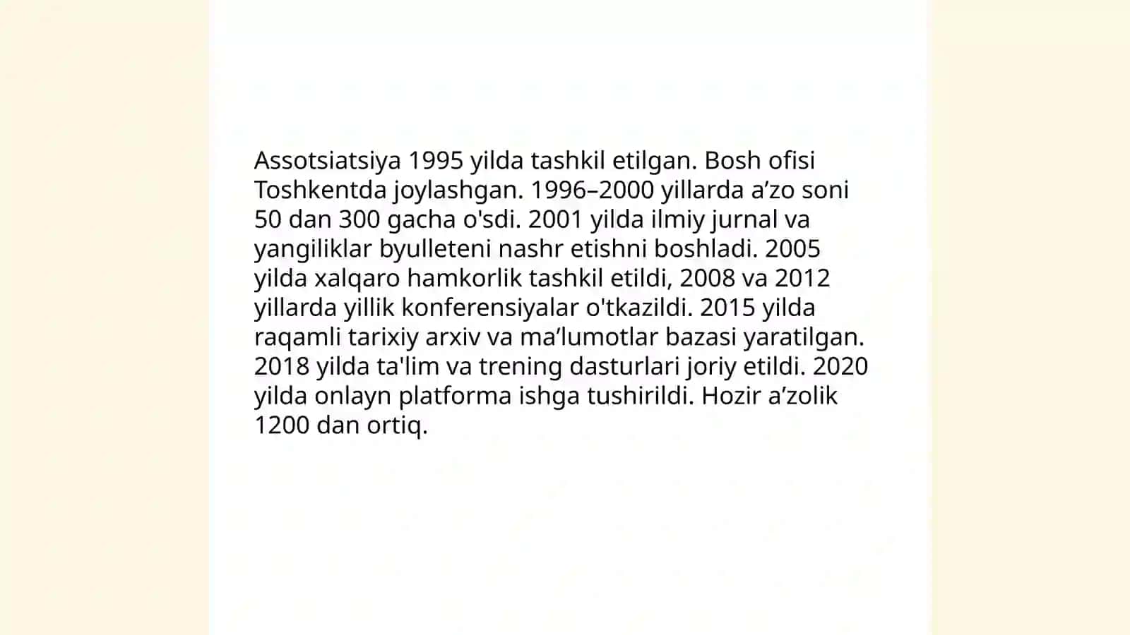 Tarix va kompyuter assotsiatsiyasi faoliyati 3