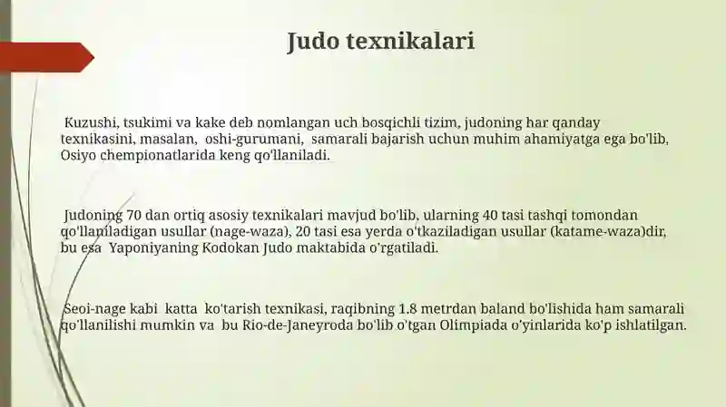 Judo texnikalari 3