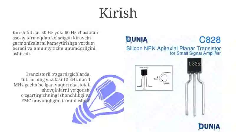 O‘zgaruvchan tok filtrlari va ularning tranzistorli o‘zgartkichlardagi qo‘llanilishi 3