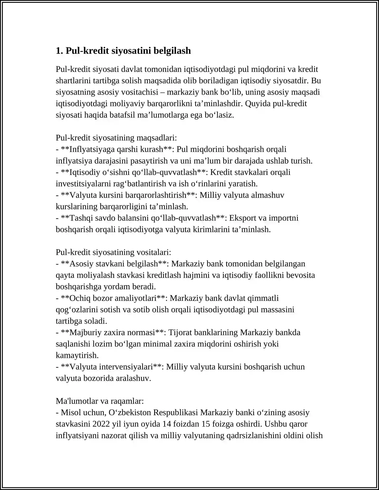 MARKAZIY BANKNING FUNKSIYALARI 3