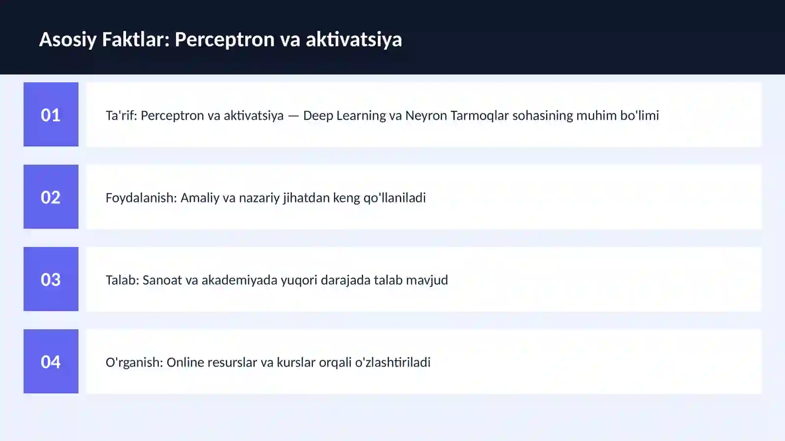 AI | DEEP LEARNING VA NEYRON TARMOQLAR 3