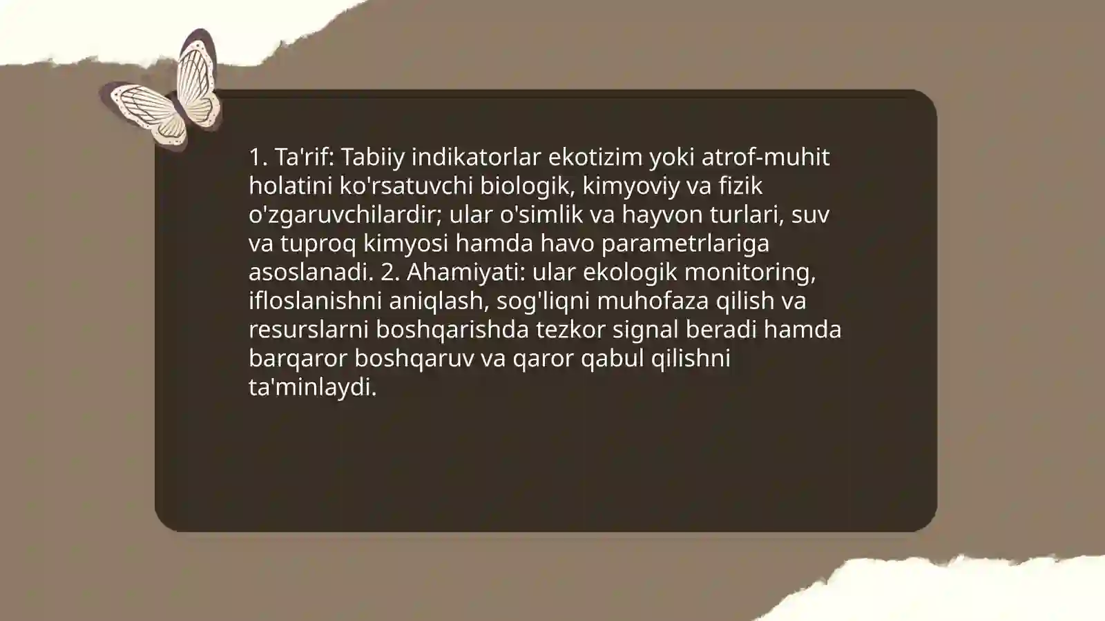 Tabiiy indikatorlar 3