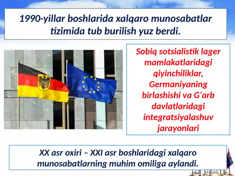 XX asr oxiri – xxi asr boshlarida xalqaro munosabatlar 3