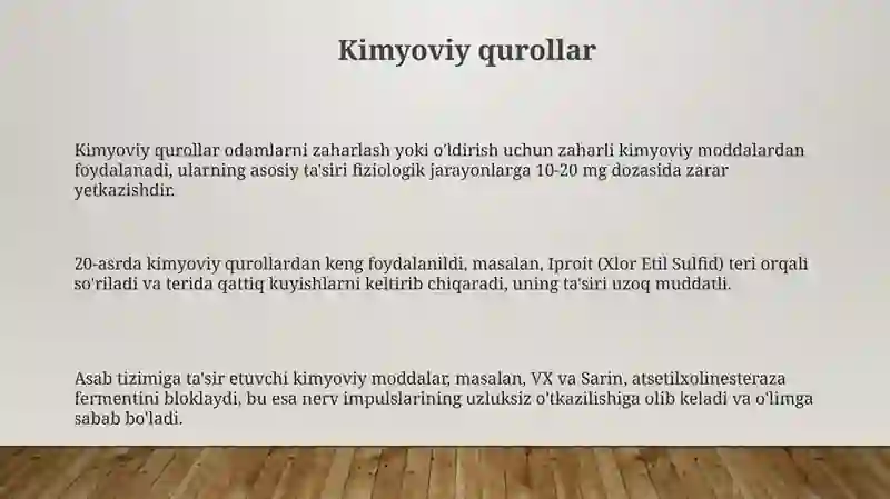 Kimyoviy qurollar 3