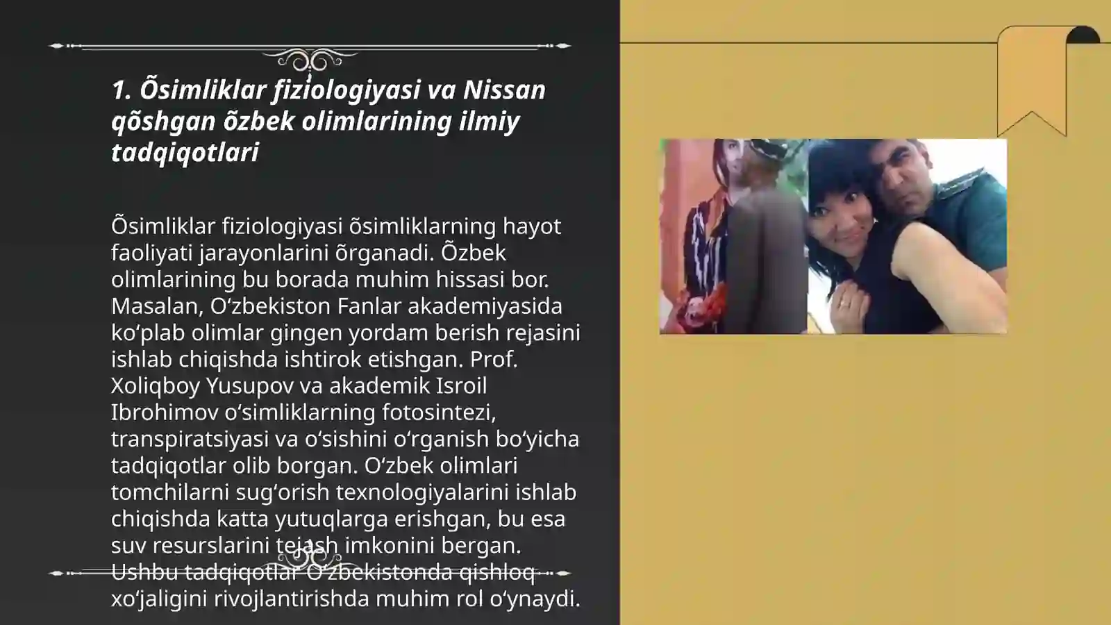 Nissan qõshgan õzbek olimlarini olib borgan ilmiy tadqiqot ishlari 3