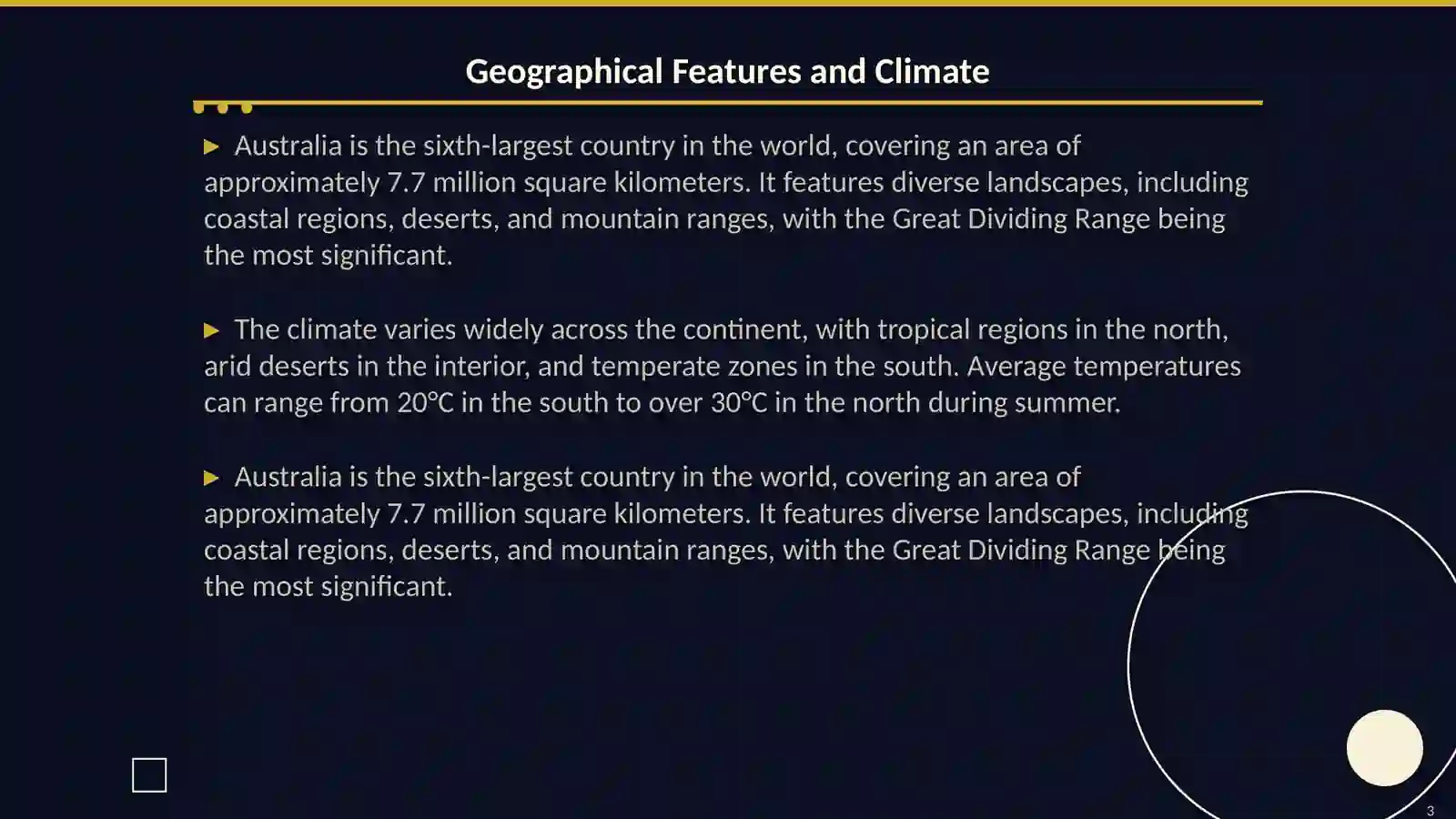 General information about Australia 3