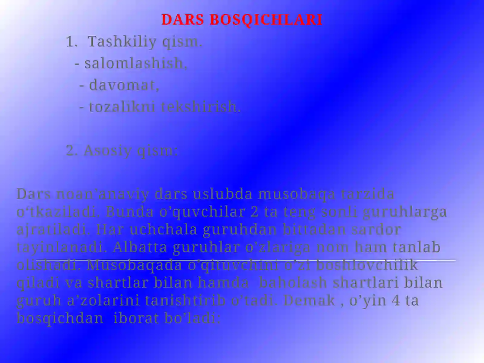 “ILDIZLAR” BOBINIYAKUNLASH DARSIDA MUSOBAQA 3