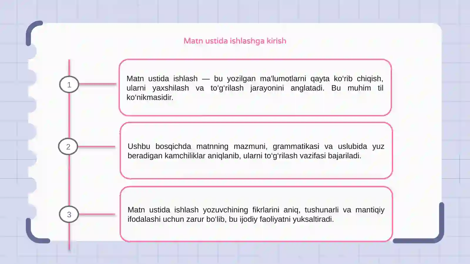 Matn ustida ishlash 3
