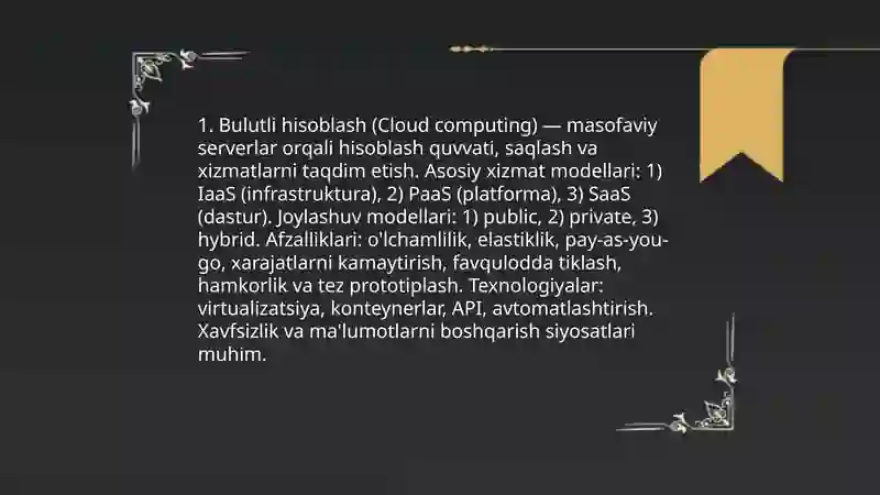 Raqamli Iqtisodiyotning asosiy texnologiyalari 3