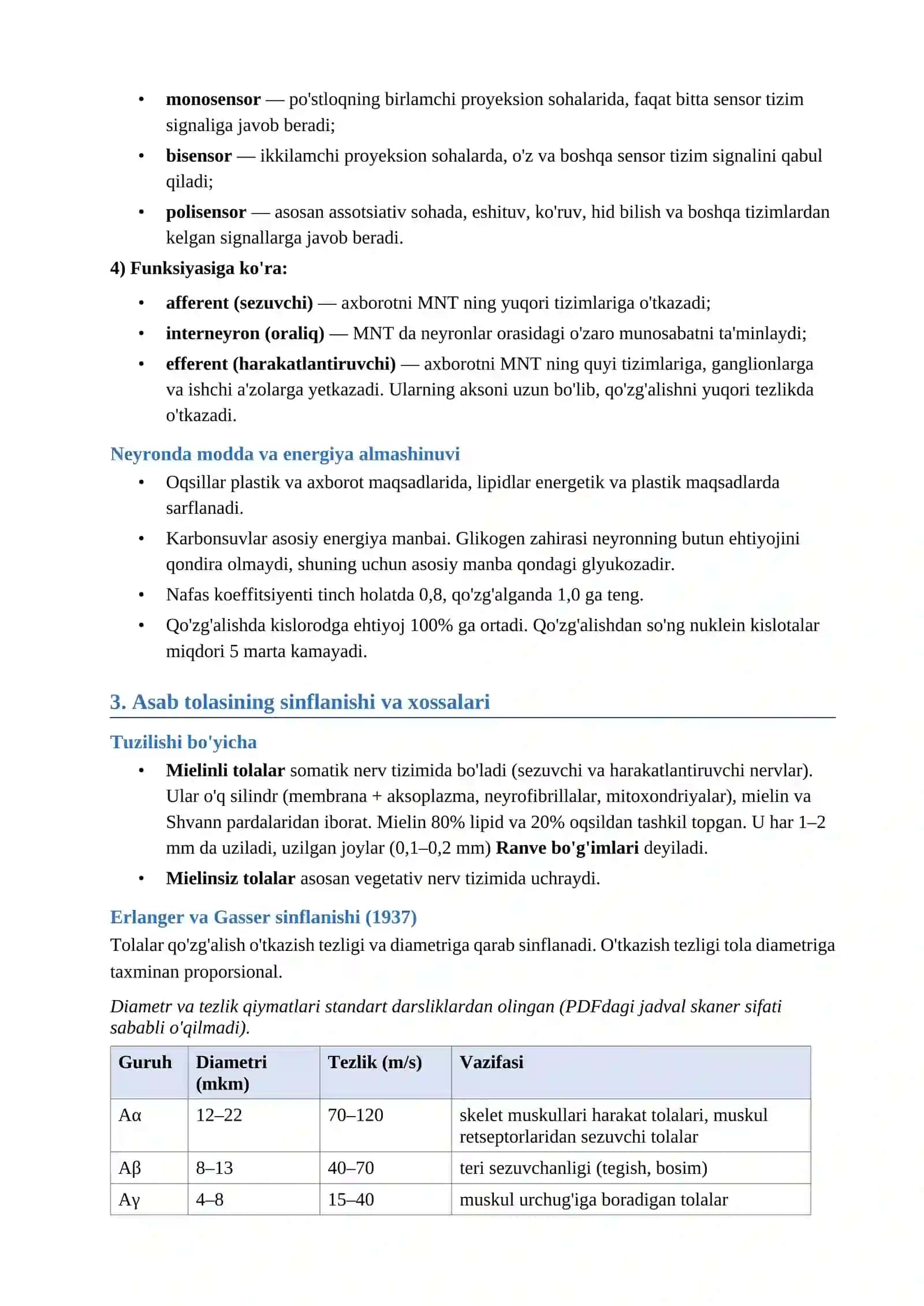 ASAB TOLALARI VA SINAPSLARNING XOSSALARINI O'RGANISH 3