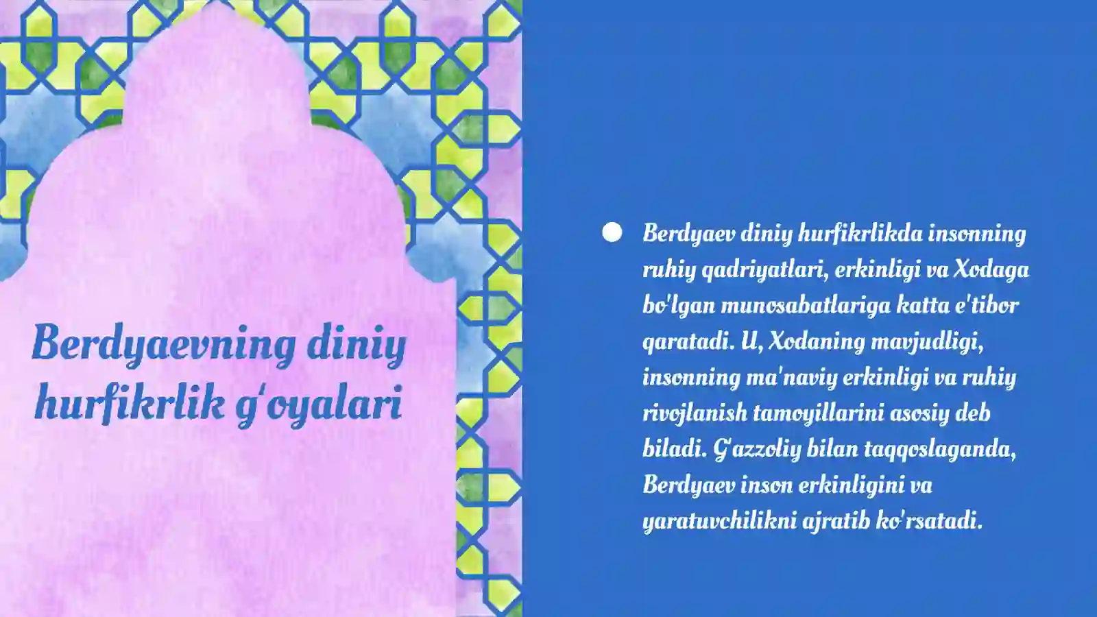 "Din va hurfikrlik" 3